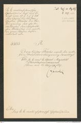 k.k. naturhistorisches Hofmuseum, Intendanzakten 1885-1896 (Hauer), Aktenzahl Z.347/1887, Seite 1